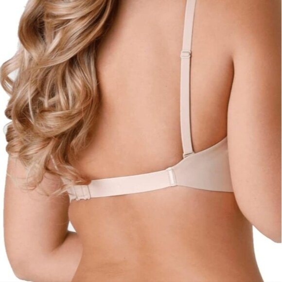 Wonderbra Nude Skin Tone Ultimate Deep Plunge Multiway Bra Brand New Size 34E - Picture 3 of 5